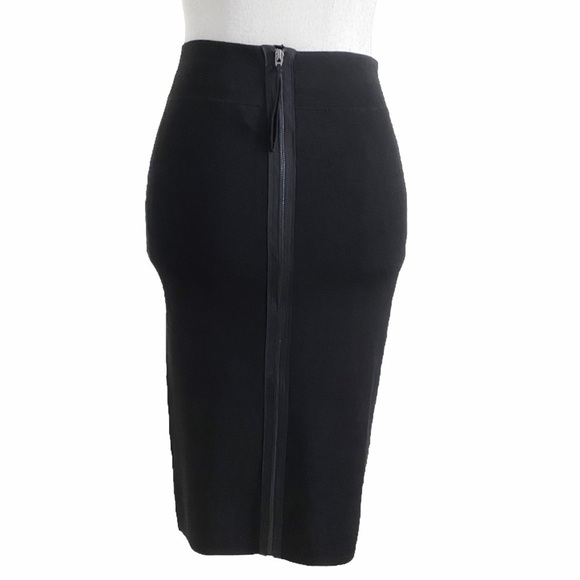 Guess BY MARCIANO BLACK FITTED STRETCH LONG LENGTH PENCIL SKIRT - M - Picture 6 of 10